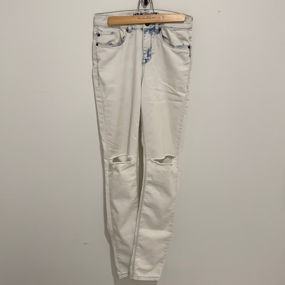 Acidwash White Denim Jeans - Picture 1 of 5
